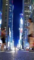The Vibrant Nighttime Streets of NYC Are Alive with Bright and Colorful Billboards video