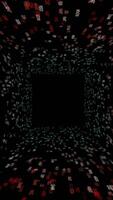 A Vibrant Digital Tunnel Featuring Red and Green Particles in a Stunning Display video