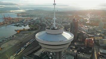 Aerial View Of Vancouver Lookout In Harbour Centre, British Columbia, Canada video