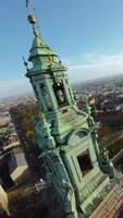 Agile flight around the Wawel royal Castle early morning at dawn. Cracow, Poland video