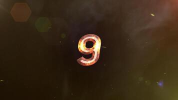 3D Animated Countdown Animation. 10 to 1 Countdown Text Animated video