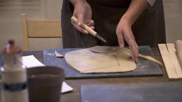 Artisan Clay Crafting in Progress A creative journey of artistic expression and skill development. Stock Clip video
