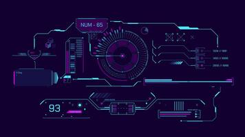 High-tech screen design with data processing animation video