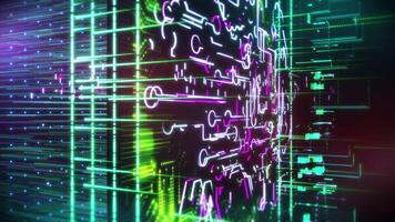 Colorful animation of an abstract concept of artificial intelligence. video