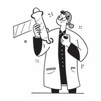 Clean Teacher with a chalkboard and an apple symbolizing education and knowledge with room for text concept as A teacher holding a chalkboard and an apple representing education and kno vector