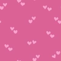 Simple hearts seamless pattern. Flat design endless chaotic texture made of tiny heart silhouettes. Shades of pink. vector