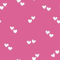 Simple hearts seamless pattern. Valentines day background. Flat design endless chaotic texture made of tiny heart silhouettes. Shades of white. vector