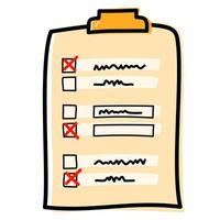task management todo check list, progress, level up concept, assignment and declined checklist icon. vector