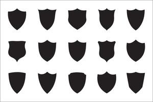 Shields set of different shapes and sizes vector