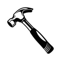 hammer silhouette on white background vector