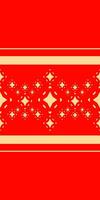 Ethnic Chevron Stars Celebration Traditional Motif Yellow Ornament on Red Background Seamless Pattern design for wrapping silk scarf background textile carpet rug texture hand drawn lace border vector