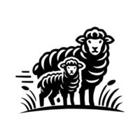 Sheep logo design for farm animal vector