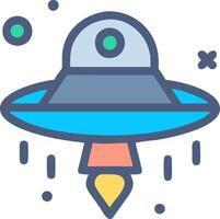 Space Exploration Spaceship Icon for Galactic Travel and Advanced Missions vector