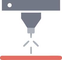 Laser Cutting Machine Icon for High Precision Fabrication, Manufacturing, and Design vector
