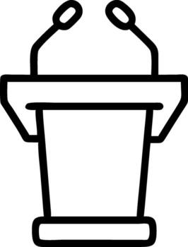 atril icono para público discurso, presentación soportes, y conferencias vector