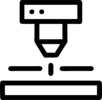 Laser Cutting Machine Icon for High-Precision Manufacturing, Design, and Fabrication vector