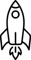 Rocket Icon for Space Exploration and Futuristic Technology Designs vector