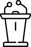 Lectern Icon for Presentations, Public Speaking, and Conferences vector