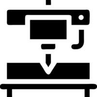 Laser Cutting Machine Icon for Precision Cutting, Manufacturing, and Technology vector
