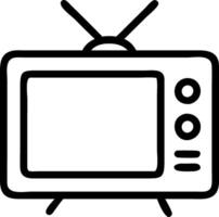 Sleek TV Icon for Seamless Streaming and High-Definition vector