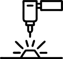 Laser Cutting Machine Icon for Precision Cutting, Industrial Fabrication, and Technology vector