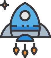 Futuristic Spaceship Icon for Space Travel and Galactic Exploration vector