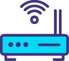 Wireless Router Icon for Network and Internet Connectivity Systems vector