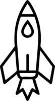 Rocket Icon for Space Exploration, Launch, and Innovation vector