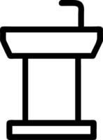 Lectern Icon for Public Speaking, Presentations, and Professional Events vector