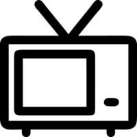 Sleek TV Icon for Seamless Streaming and High-Definition Entertainment vector
