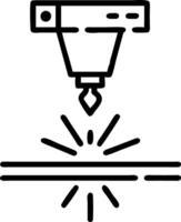 Laser Cutting Machine Icon for Precision Manufacturing, Fabrication, and Technology vector