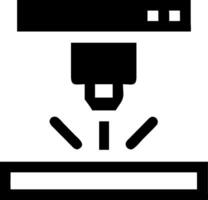 Laser Cutting Machine Icon for Precision Engineering, Fabrication, and Technology vector