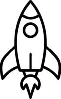 Rocket Icon for Launching Space Missions and Exploration vector