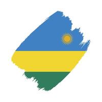 Rwanda flag in a flat grunge design background vector