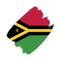 Vanuatu flag in a flat grunge design background vector