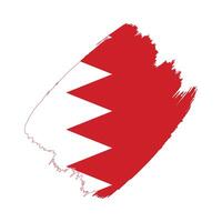 Bahrain flag in a flat grunge design background vector