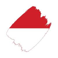 Monaco flag in a flat grunge design background vector
