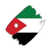 Jordan flag in a flat grunge design background vector
