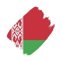 Belarus flag in a flat grunge design background vector