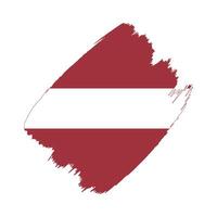 Latvia flag in a flat grunge design background vector