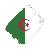 Algeria flag in a flat grunge design background vector