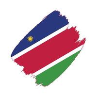 Namibia flag in a flat grunge design background vector
