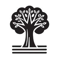 A simple, stylized graphic of a tree, perfect for logos, icons, or website graphics. vector
