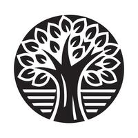 elegant, and stylized graphic of a tree. vector
