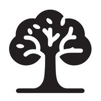 elegant black and white graphic of a stylized tree. Black and White Tree Graphic vector
