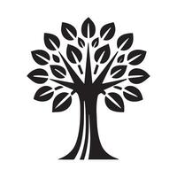 A simple, elegant, and stylized graphic of a tree. vector