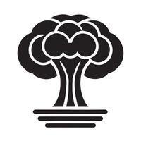 Stylized Tree Graphic in a Circle icon vector