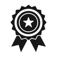 graphic of an award ribbon with a star, perfect for representing achievement, recognition, or quality. vector