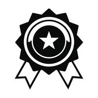 Award ribbon with star icon, perfect for recognition graphics. vector
