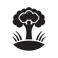 Stylized Tree Graphic in Circle vector